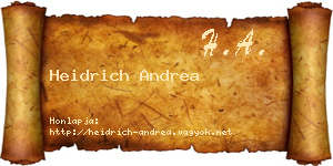 Heidrich Andrea névjegykártya