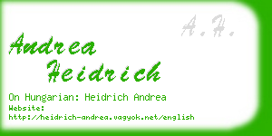 andrea heidrich business card